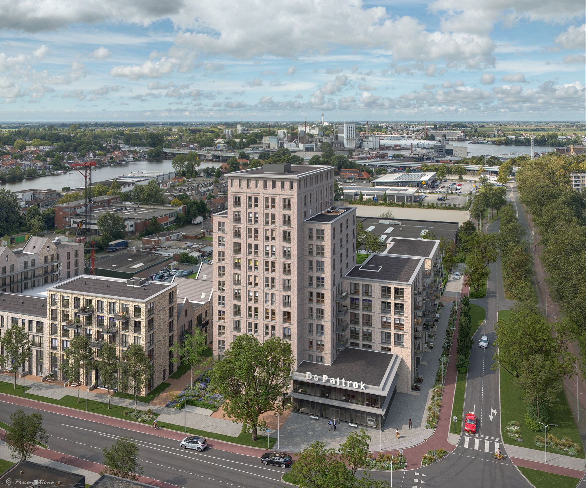 De Paltrok Zaandam in vogelvlucht